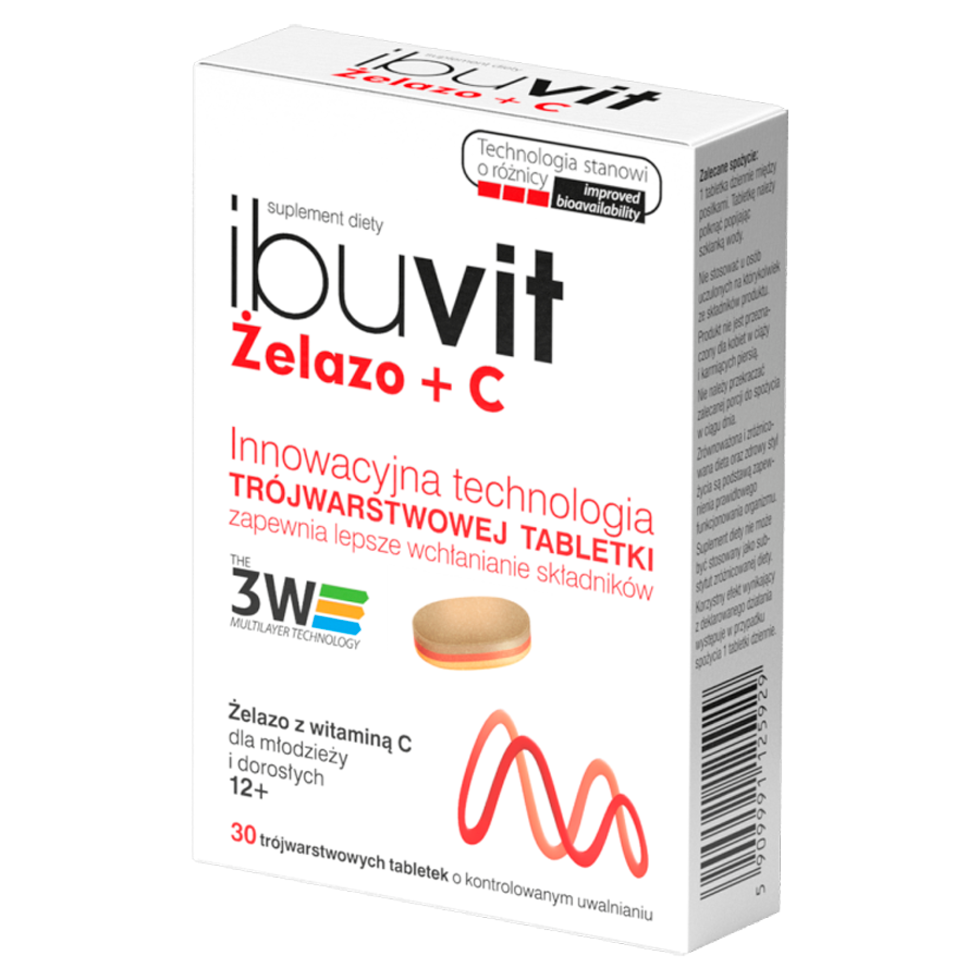 Ibuvit Żelazo + C 30 tabletek zdjęcie