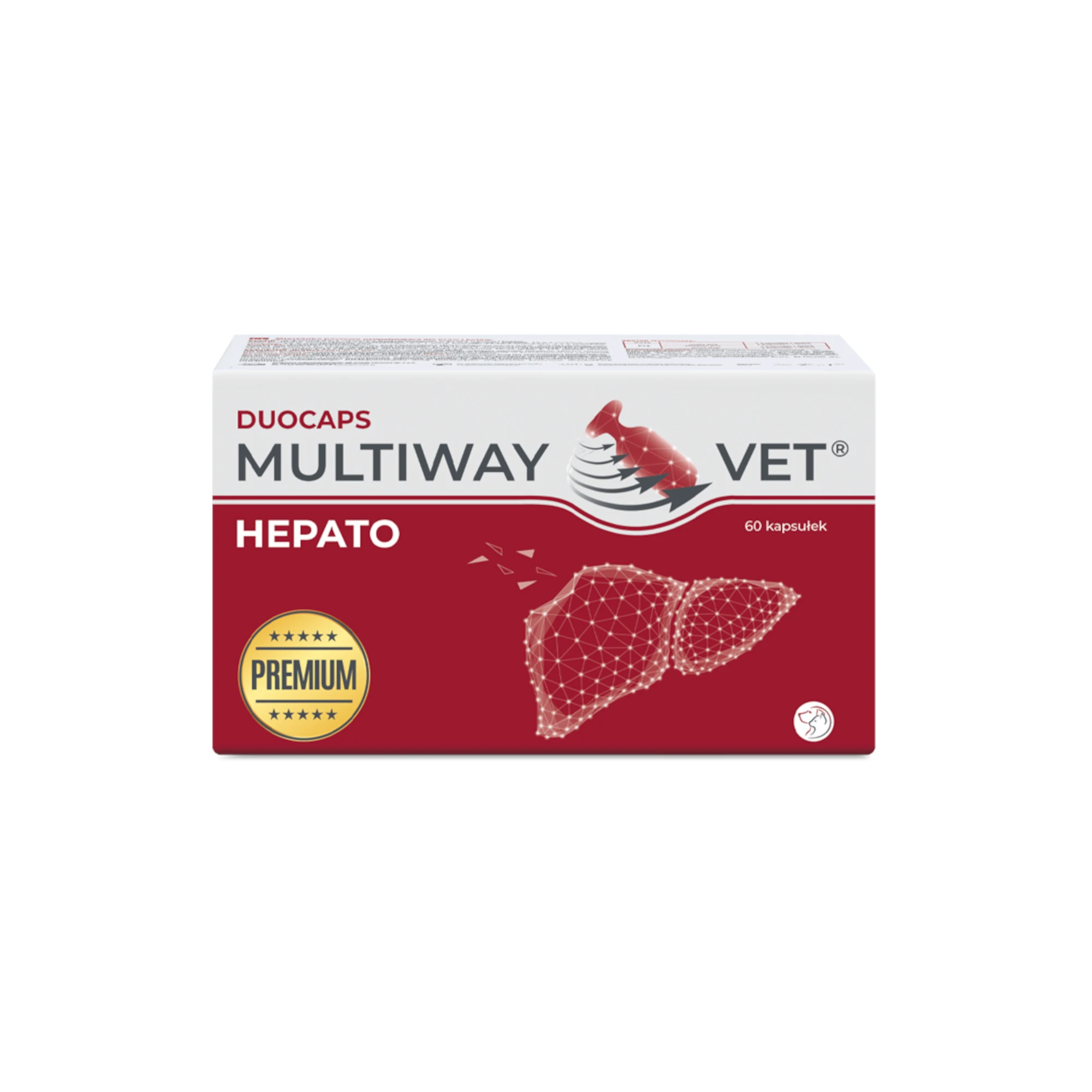 Multiway Vet Duocaps Hepato wspomaga zdrowie wątroby dla psa i kota, 60 kapsułek twist-off  zdjęcie