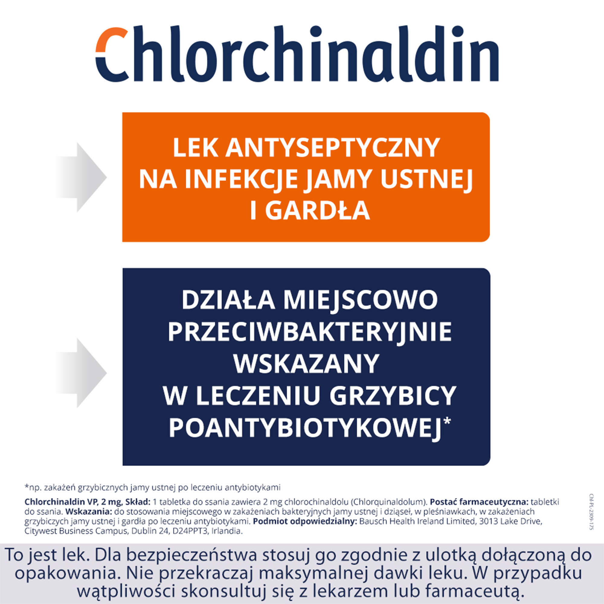 Chlorchinaldin VP 2mg 20 tabletek do ssania