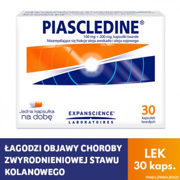 Piascledine, 100 mg + 200 mg, kapsułki twarde, 30 sztuk