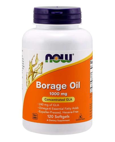 NOW Foods Borage Oil 1050 mg 240 mg GLA 120 kapsułek zdjęcie