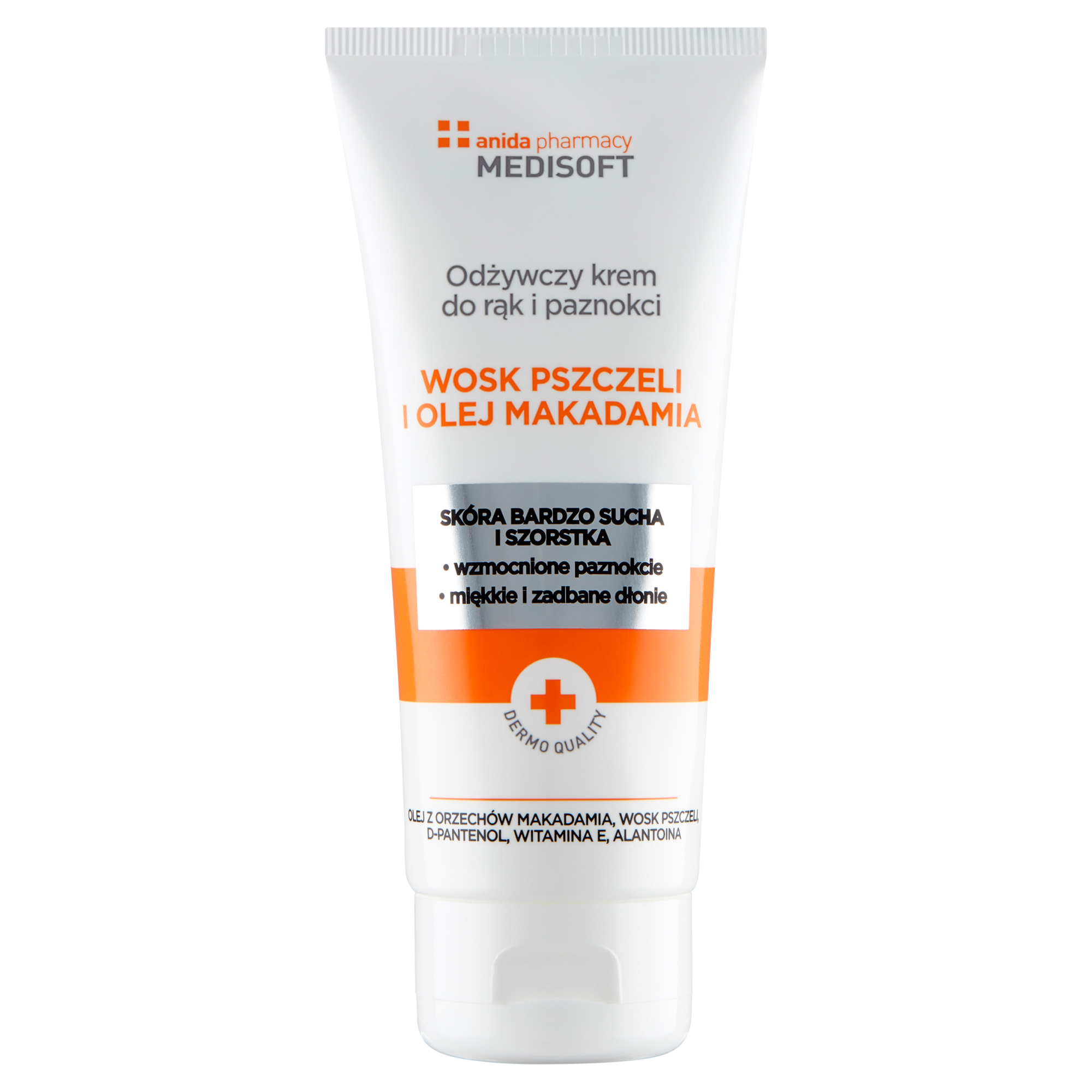 Anida Medisoft odżywczy krem do rąk i paznokci wosk pszczeli i olej makadamia 100 ml zdjęcie