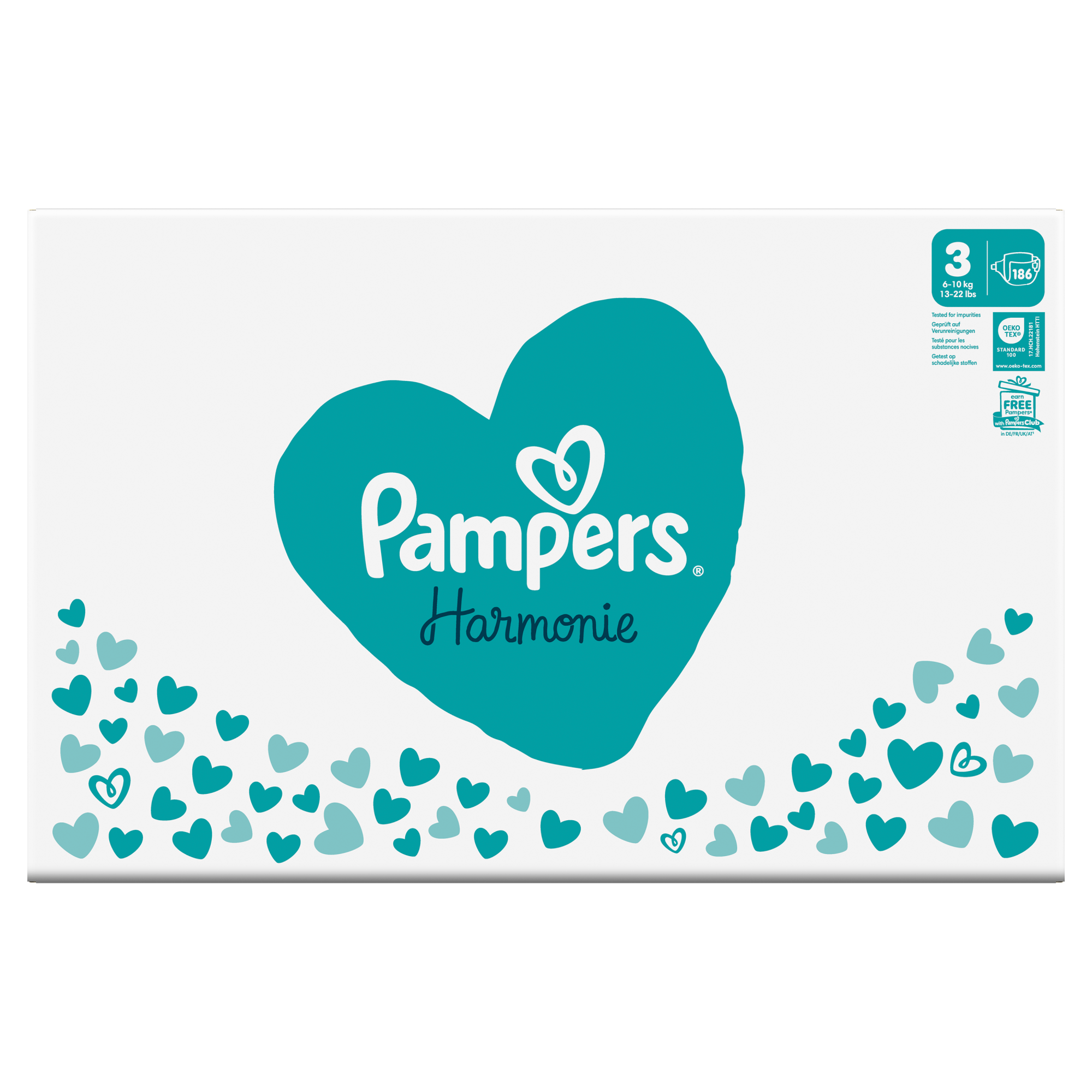Pampers Harmonie Baby Pieluszki, rozmiar 3, 6kg-10kg, 186 sztuk zdjęcie