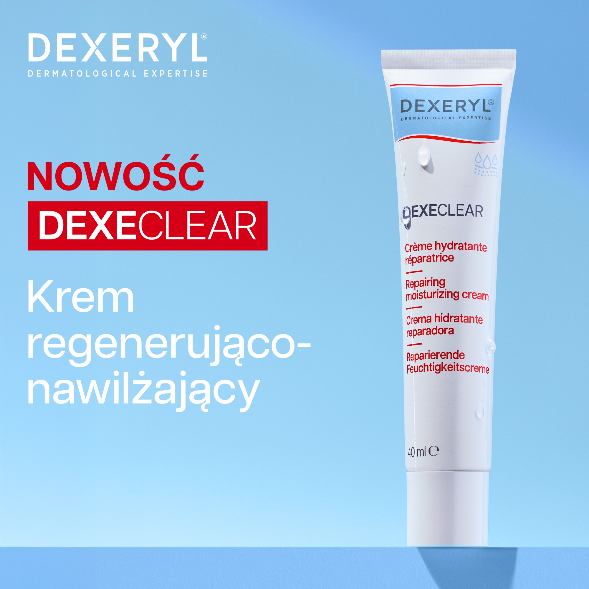 Dexeryl Dexeclear krem nawilżająco-regenerujący, 40 ml