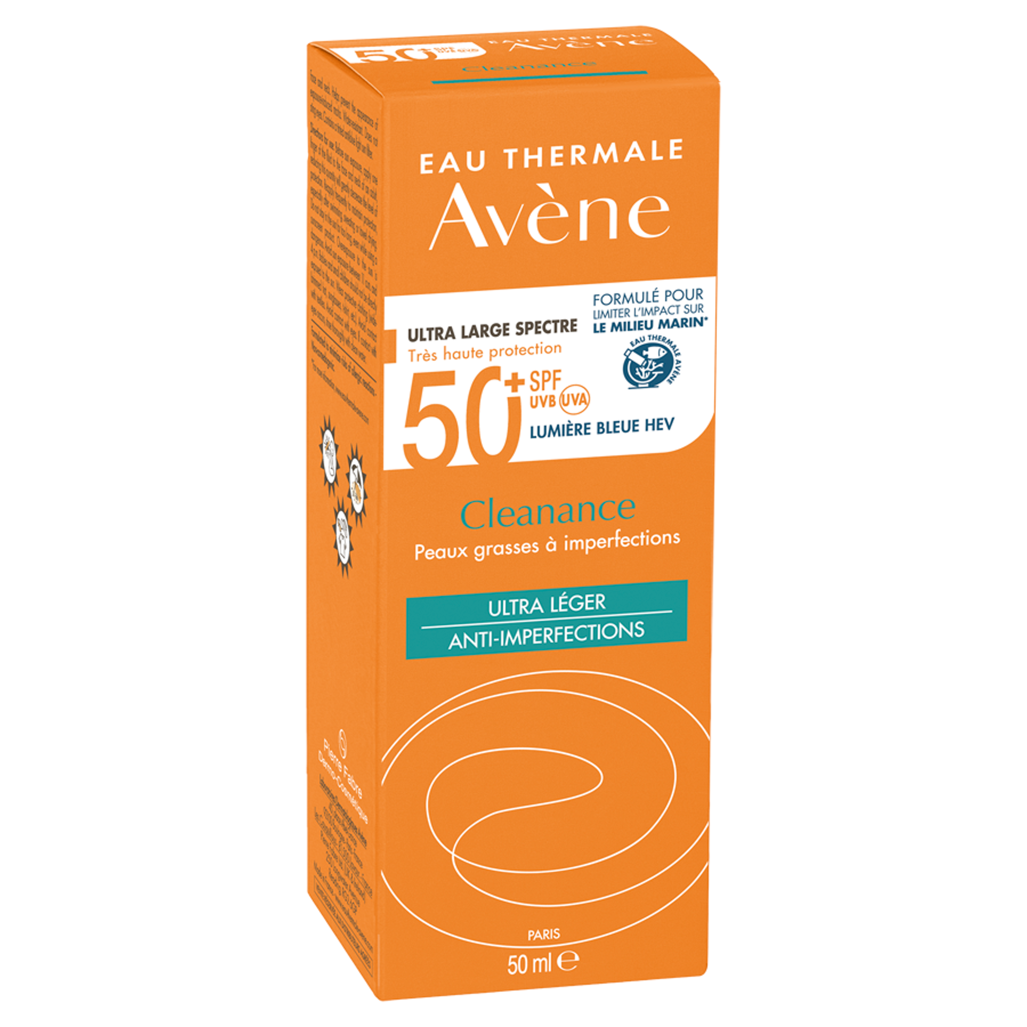 AVENE  Cleanance Bardzo wysoka ochrona przeciwsłoneczna SPF50+, 50ml zdjęcie
