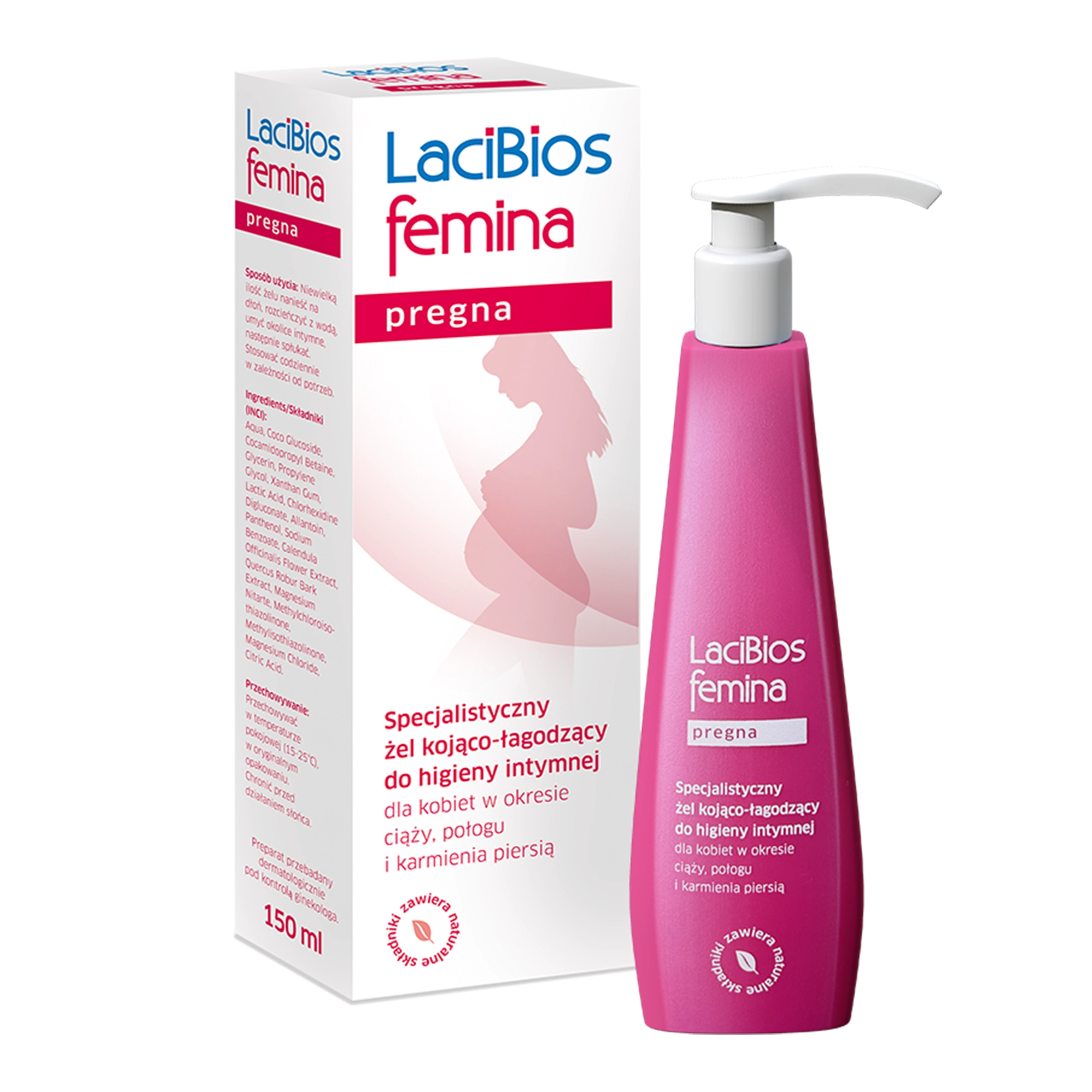 LACIBIOS FEMINA PREGNA Specjalistyczny płyn do higieny intymnej - 150 ml - cena, opinie, właściwości zdjęcie