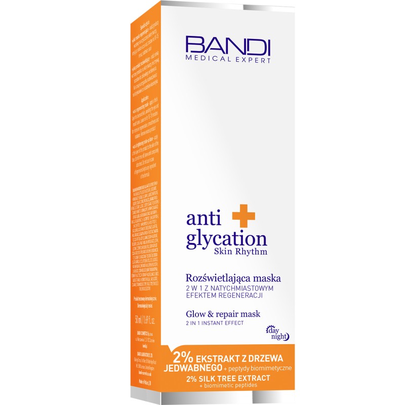 BANDI Anti Glycation Skin Rhythm Rozświetlająca maska 2w1 z natychmiastowym efektem regeneracji, 50 ml