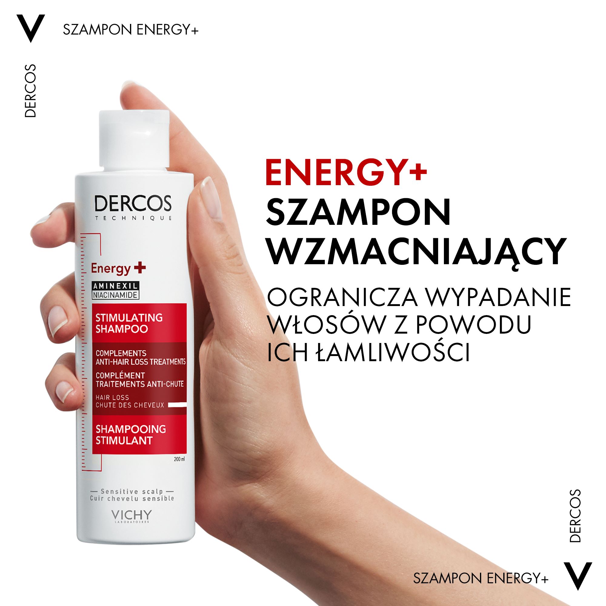 Vichy Dercos Energy+ wzmacniający szampon do włosów, 400 ml