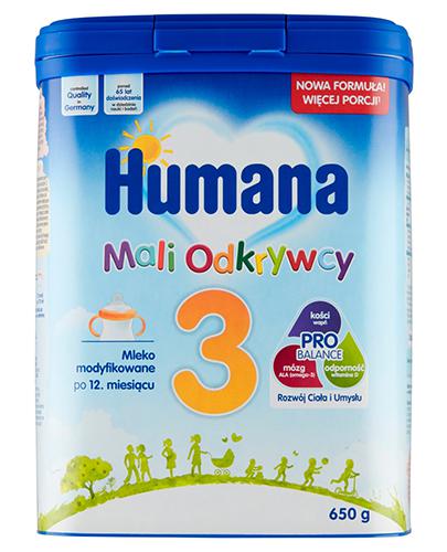 Humana 3 Mali odkrywcy Mleko modyfikowane , 650 g - cena, opinie, wskazania zdjęcie