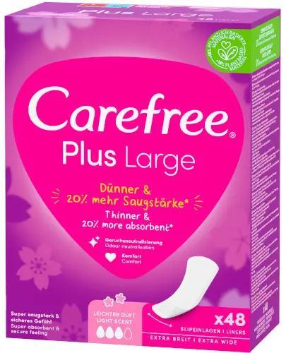 Carefree Plus Large wkładki higieniczne o delikatnym zapachu 48 sztuk zdjęcie