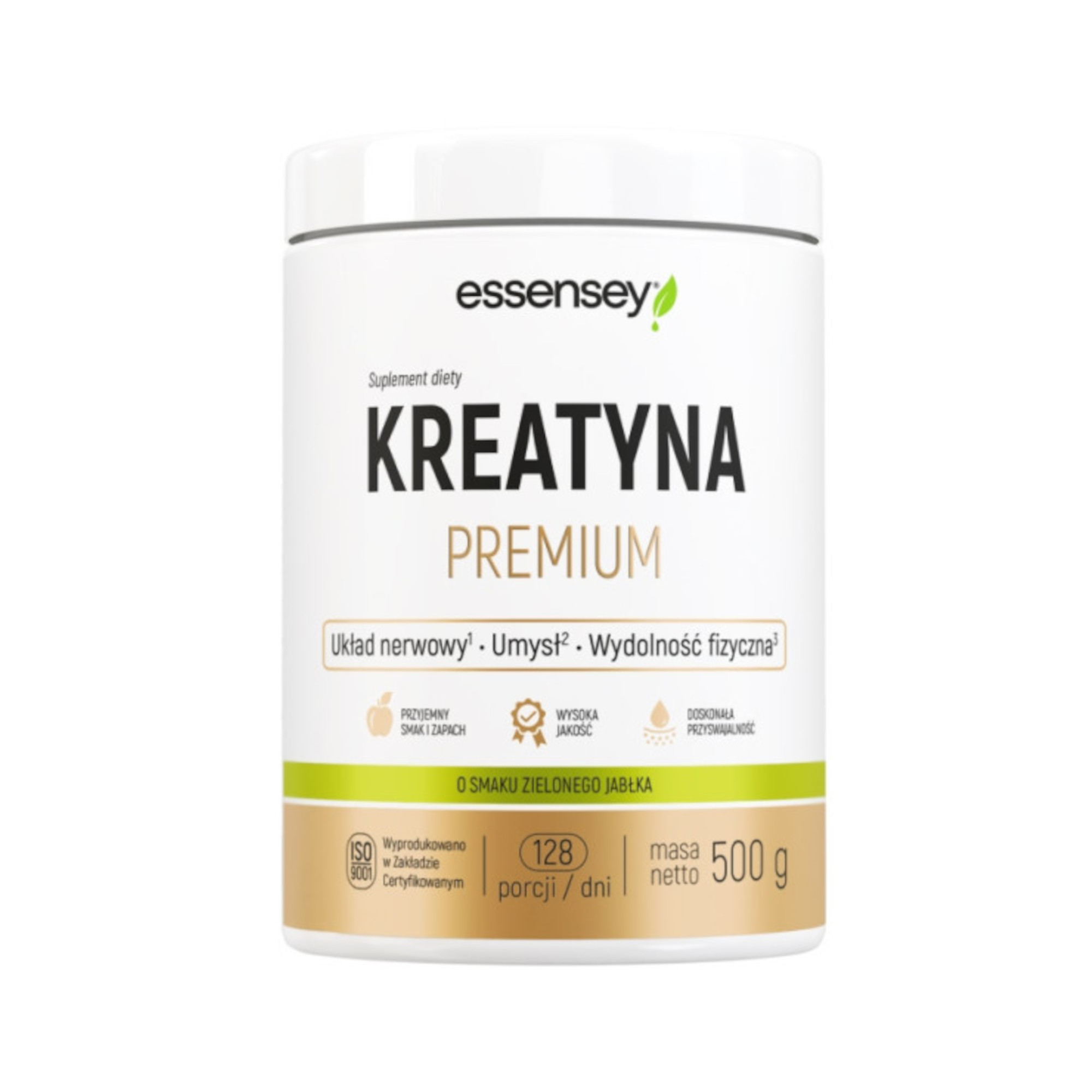 Essensey Kreatyna Premium Zielone Jabłko, proszek, 500 g zdjęcie