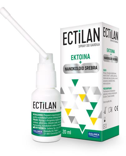 ECTILAN Spray do gardła z ektoiną, 20 ml, cena, opinie, wskazania zdjęcie