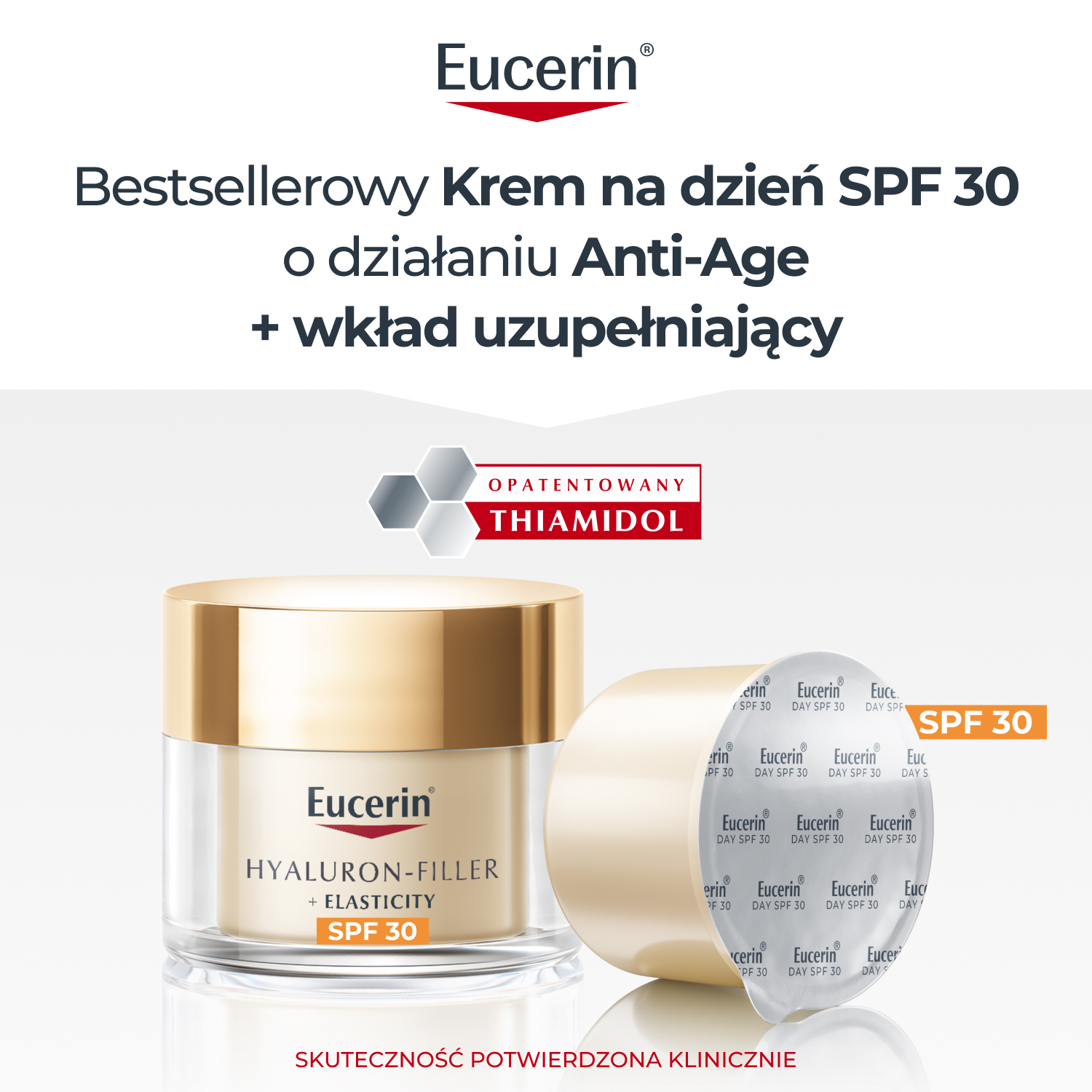 Eucerin Hyaluron-Filler + Elasticity, Zestaw Krem SPF 30, 50 ml i Krem SPF 30 Reliff, 50 ml