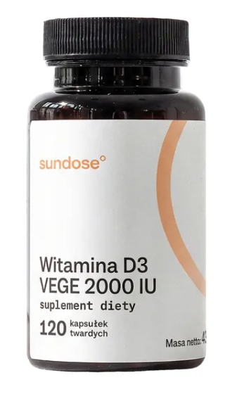 Sundose Witamina D3 Vege 2000 IU, 120 kapsułek zdjęcie