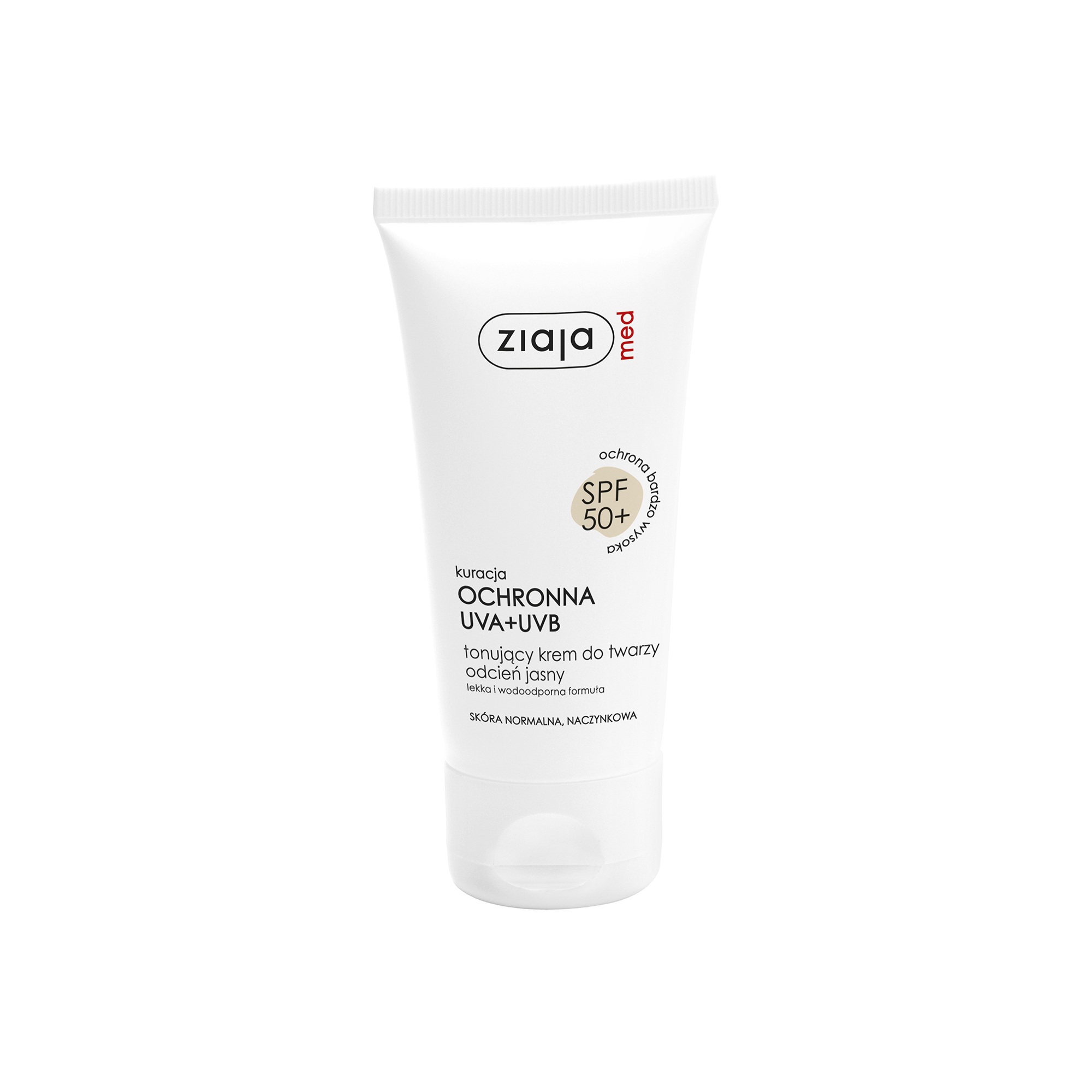 Ziaja Med Kuracja Ochronna UVA+UVB tonujący krem do twarzy, odcień jasny 50 ml zdjęcie