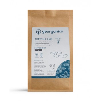 Georganics, Naturalna guma do żucia, English Peppermint, 140 sztuk
