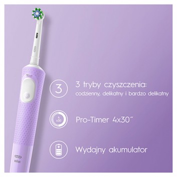 Oral-B Vitality Pro Purple Szczoteczka elektryczna, 1 sztuka