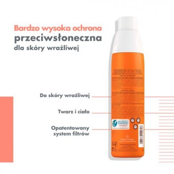 Avene Spray bardzo wysoka ochrona przeciwsłoneczna SPF 50+, 200 ml