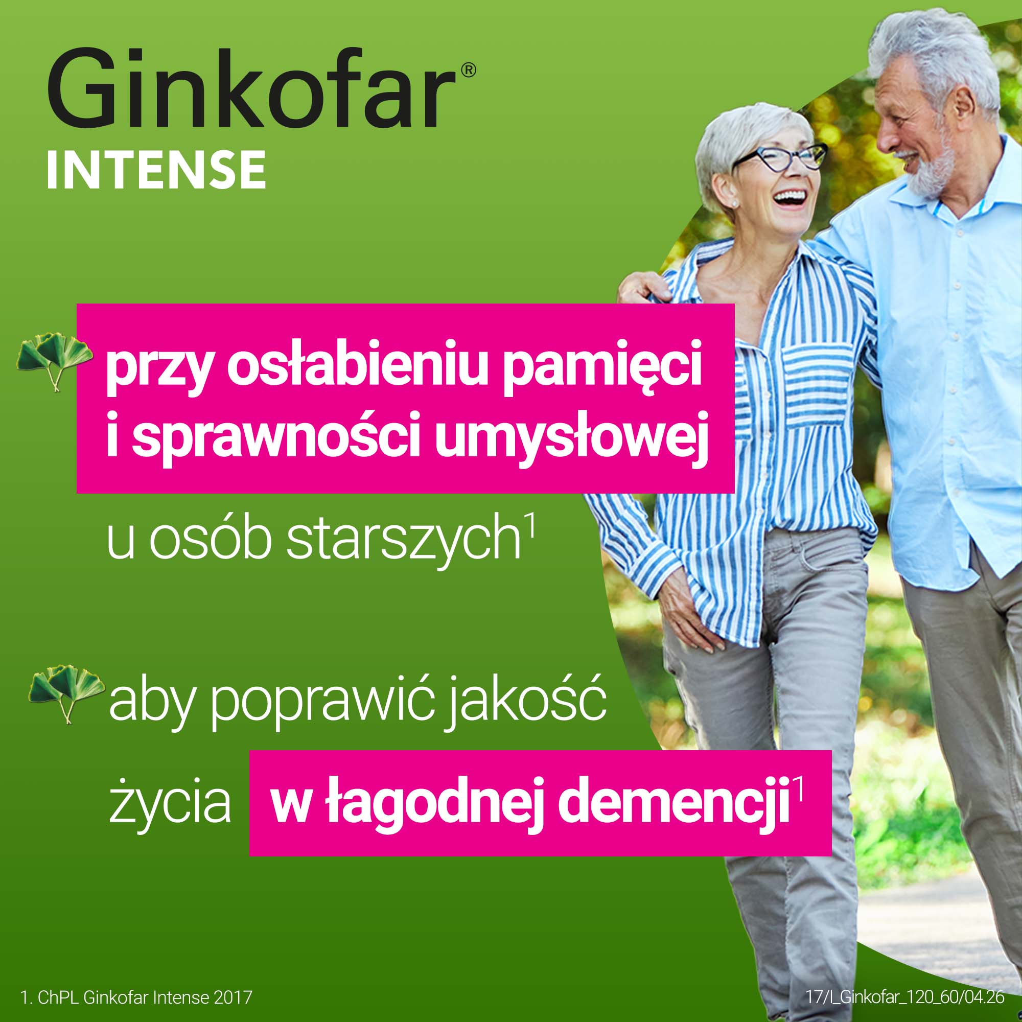 Ginkofar Intense, 120 mg, tabletki powlekane, 60 sztuk