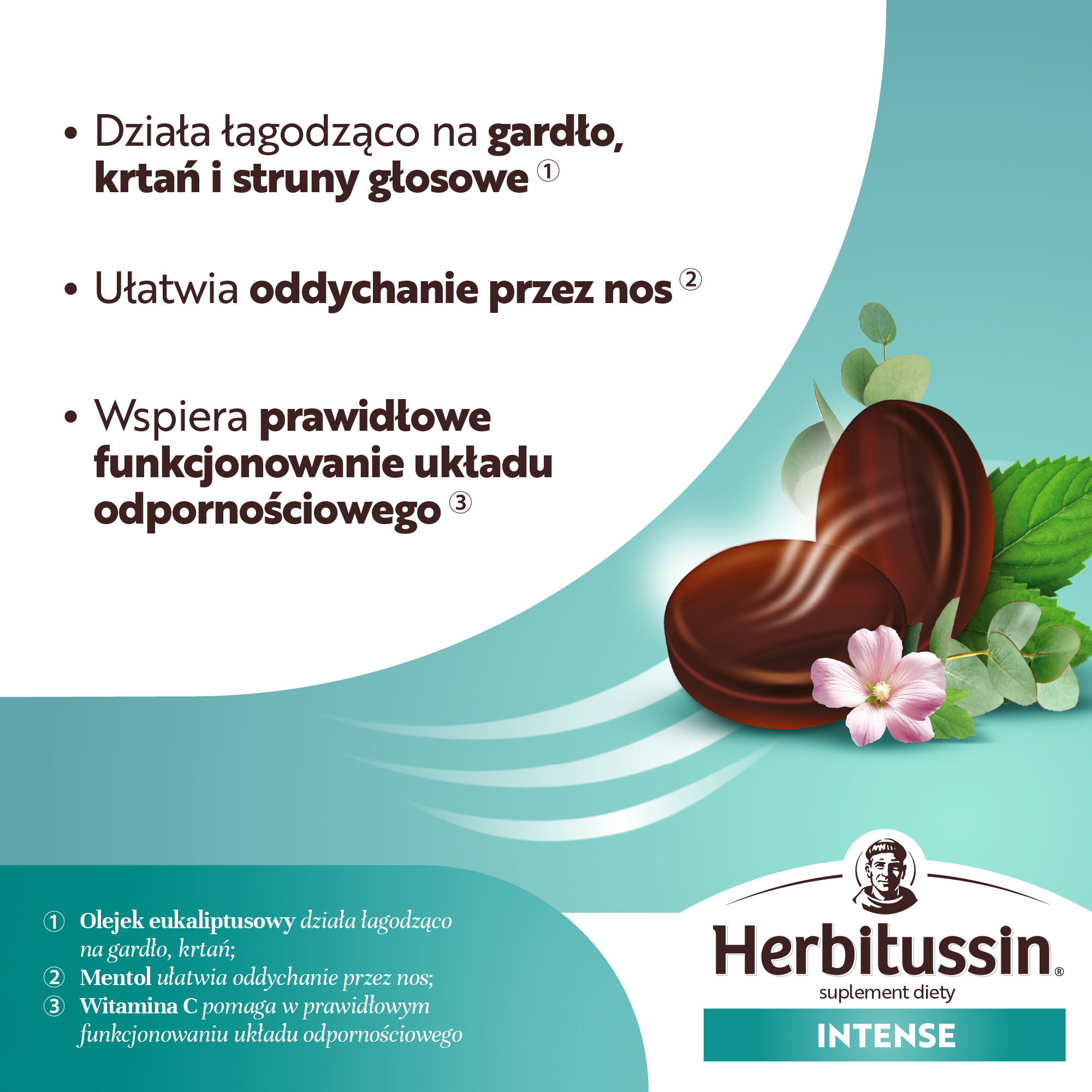 Herbitussin Intense 10 pastylek