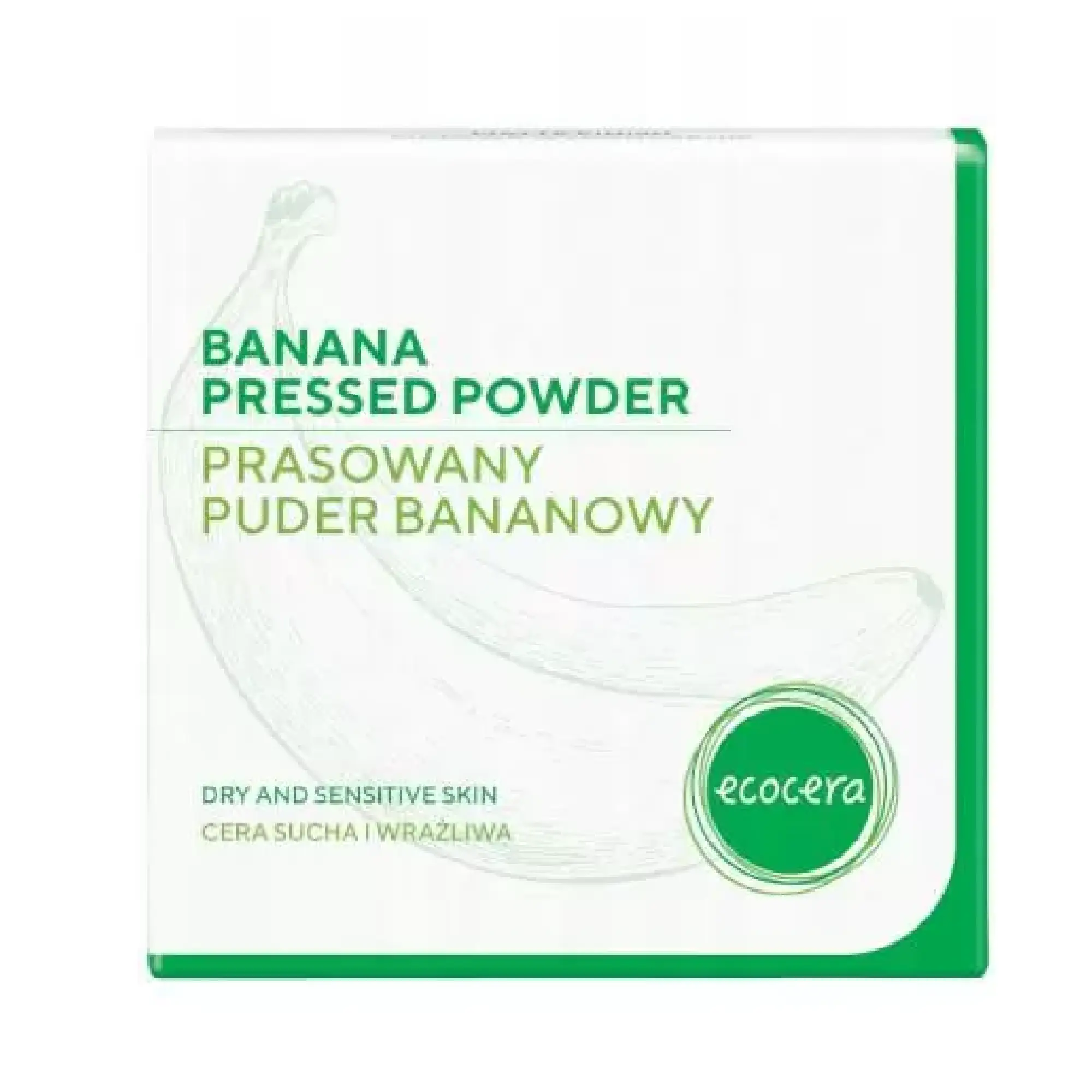 Ecocera, naturalny prasowany puder bananowy dla cery suchej i wrażliwej, 10 g zdjęcie