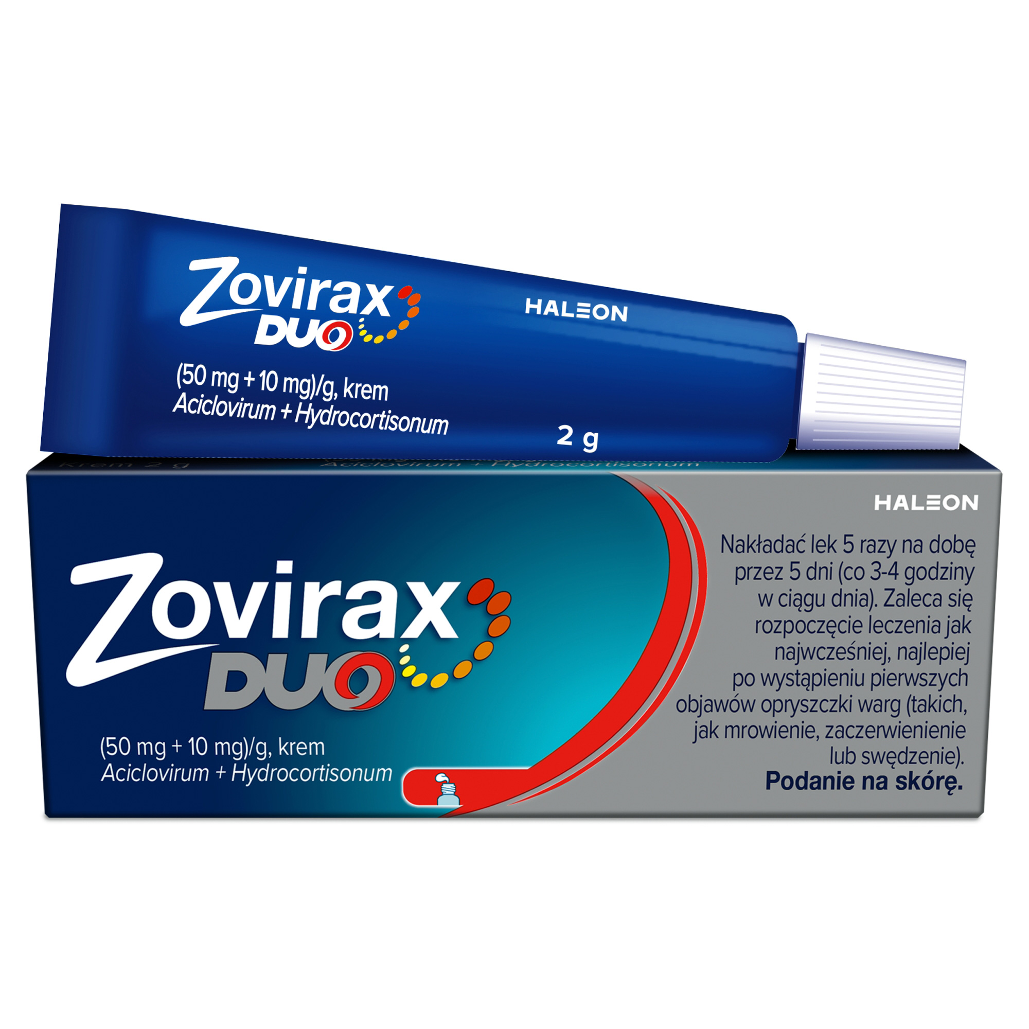 Zovirax Duo (50 mg + 10 mg)/g krem 2 g zdjęcie