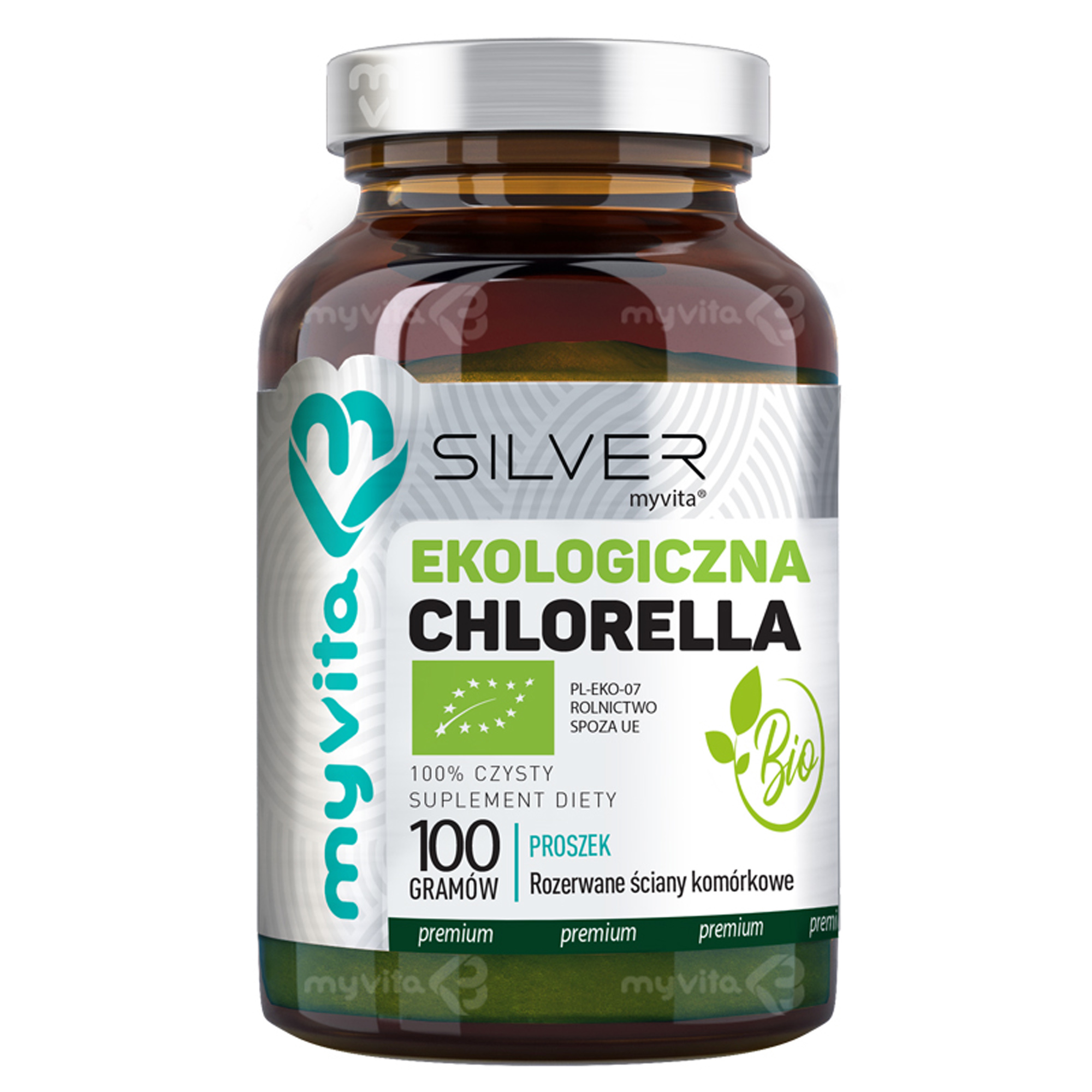 MyVita Silver Pure 100 % Chlorella Bio proszek, 100 g zdjęcie
