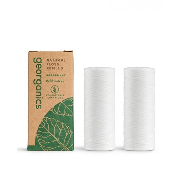 Georganics, Naturalna Nić Dentystyczna Spearmint Refill, 2 x 50 m