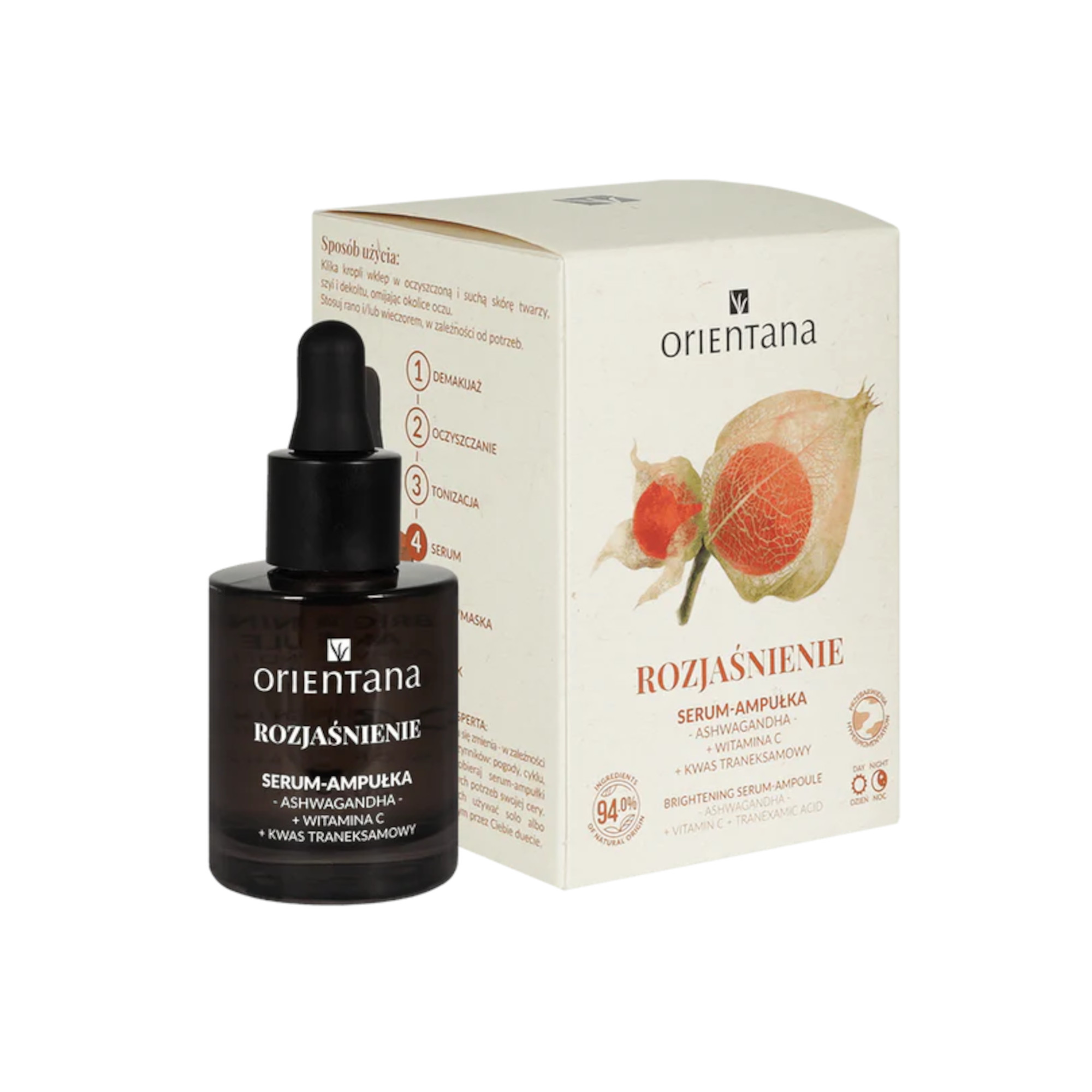 Orientana Ashwagandha Serum-ampułka rozjaśnienie ashwagandha, witamina C, kwas traneksamowy, 30 ml  zdjęcie