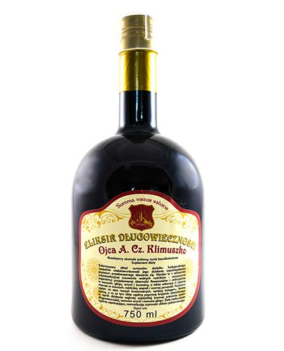 Zioła Ojca Klimuszko Eliksir Długowieczności, 750 ml, cena, opinie, wlaściwości zdjęcie