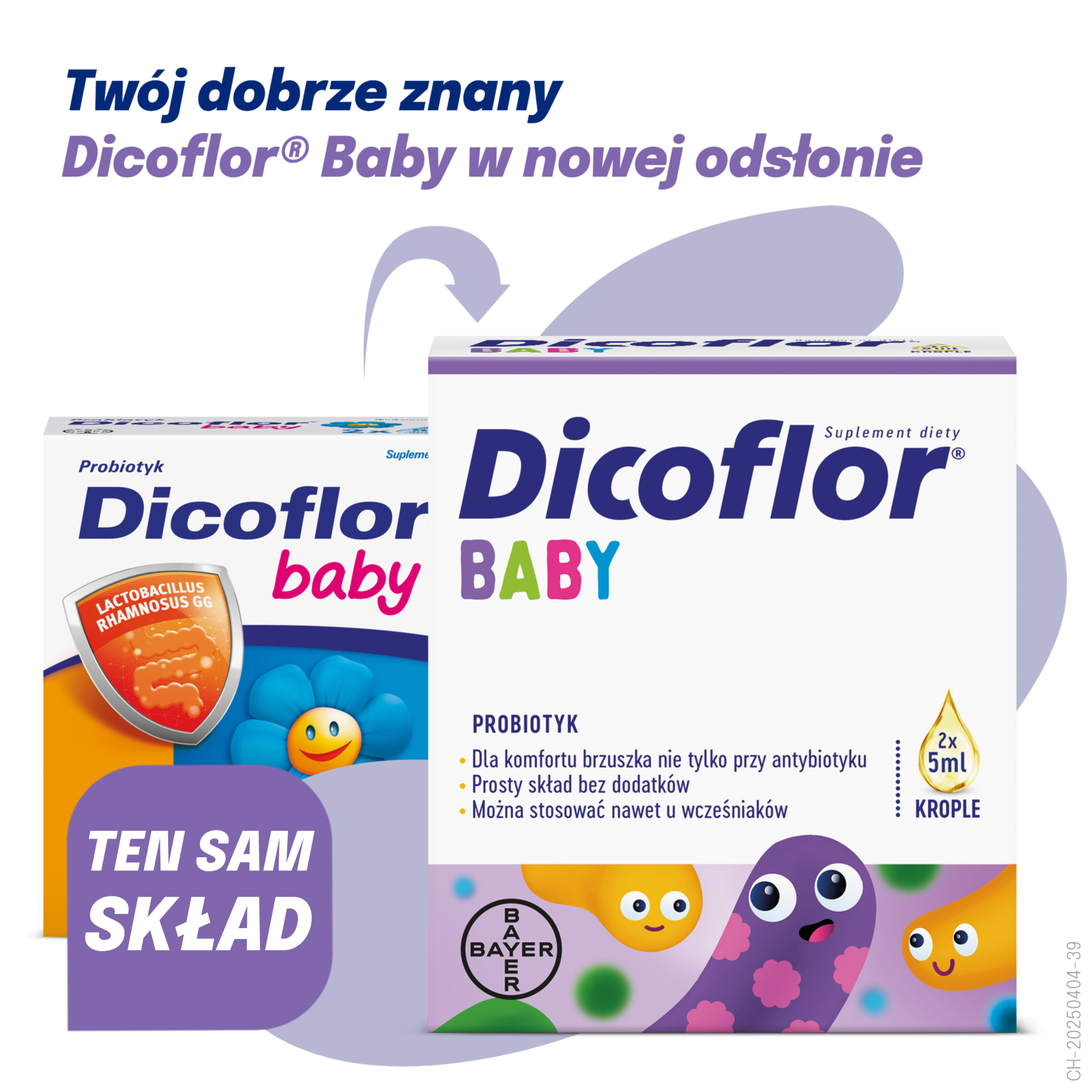 Dicoflor Baby, probiotyk, krople 2 x 5 ml