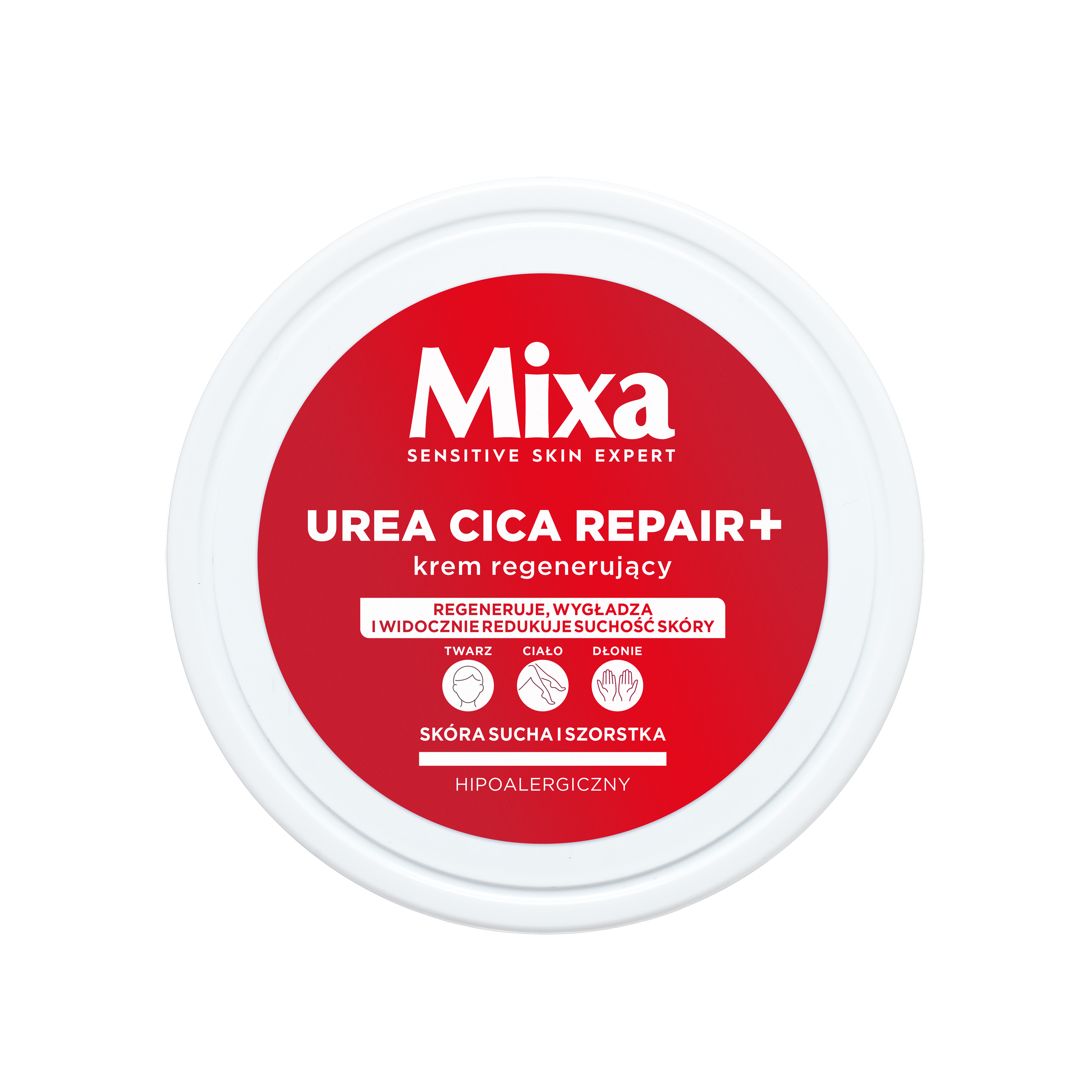 Mixa Urea Cica Repair+ Regenerujący krem do twarzy, dłoni i ciała, 150 ml