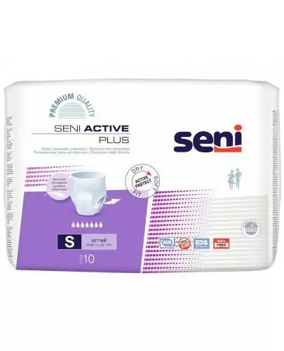 Seni Active Plus elastyczne majtki chłonne rozmiar S 10 sztuk zdjęcie