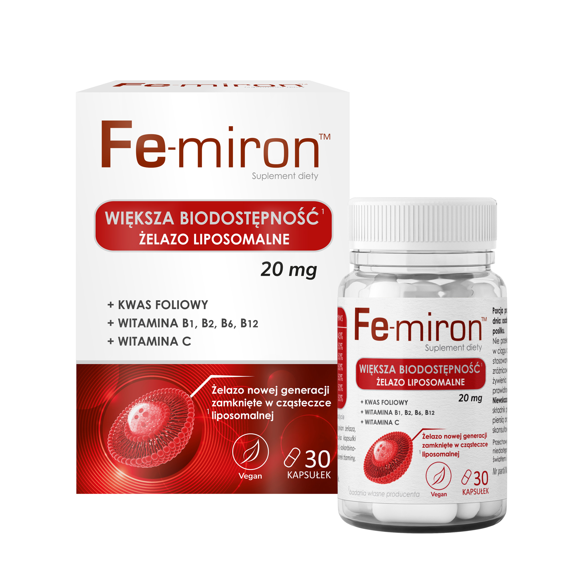 Fe-miron 30 kapsułek zdjęcie
