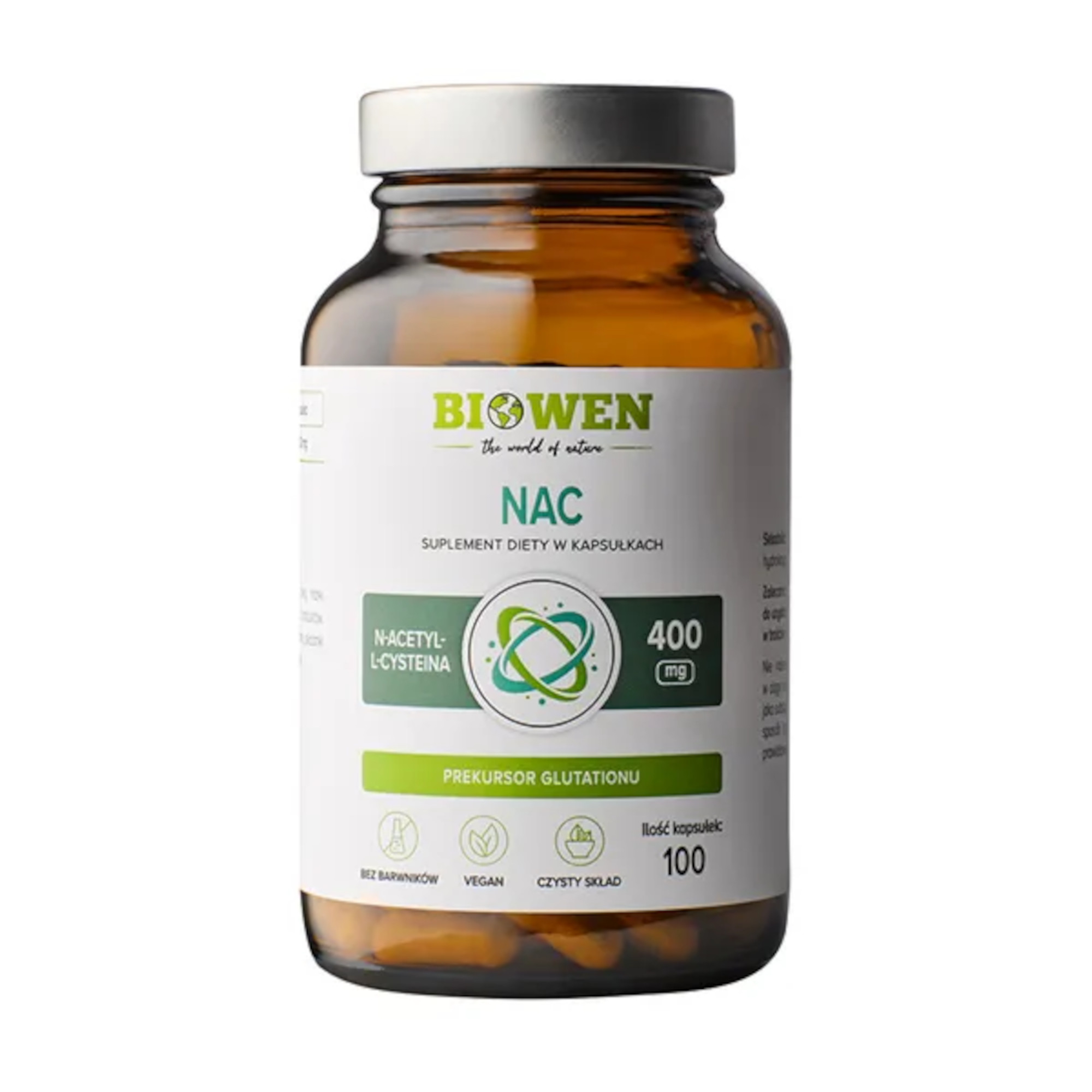 Biowen, NAC 400 mg, kapsułki, 100 sztuk zdjęcie