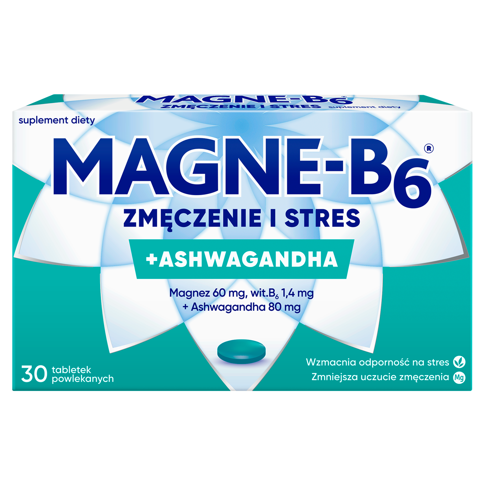 Magne-B6 Zmęczenie i stres, Magnez z ashwagandhą, tabletki, 30 sztuk zdjęcie