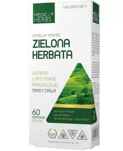 Medica Herbs Zielona Herbata 60 kapsułek zdjęcie
