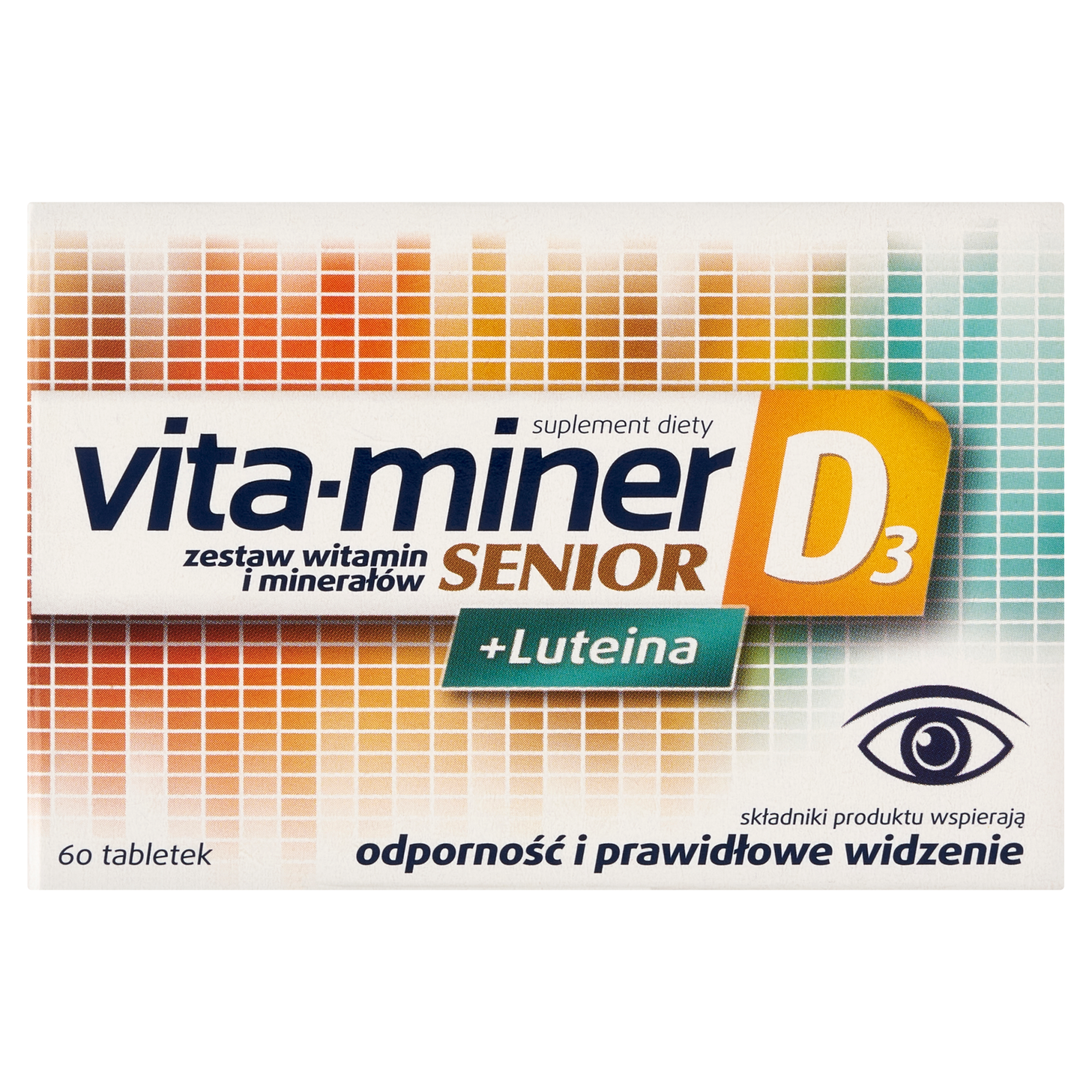 Vita-Miner Senior D3 + Luteina, tabletki, 60 sztuk zdjęcie