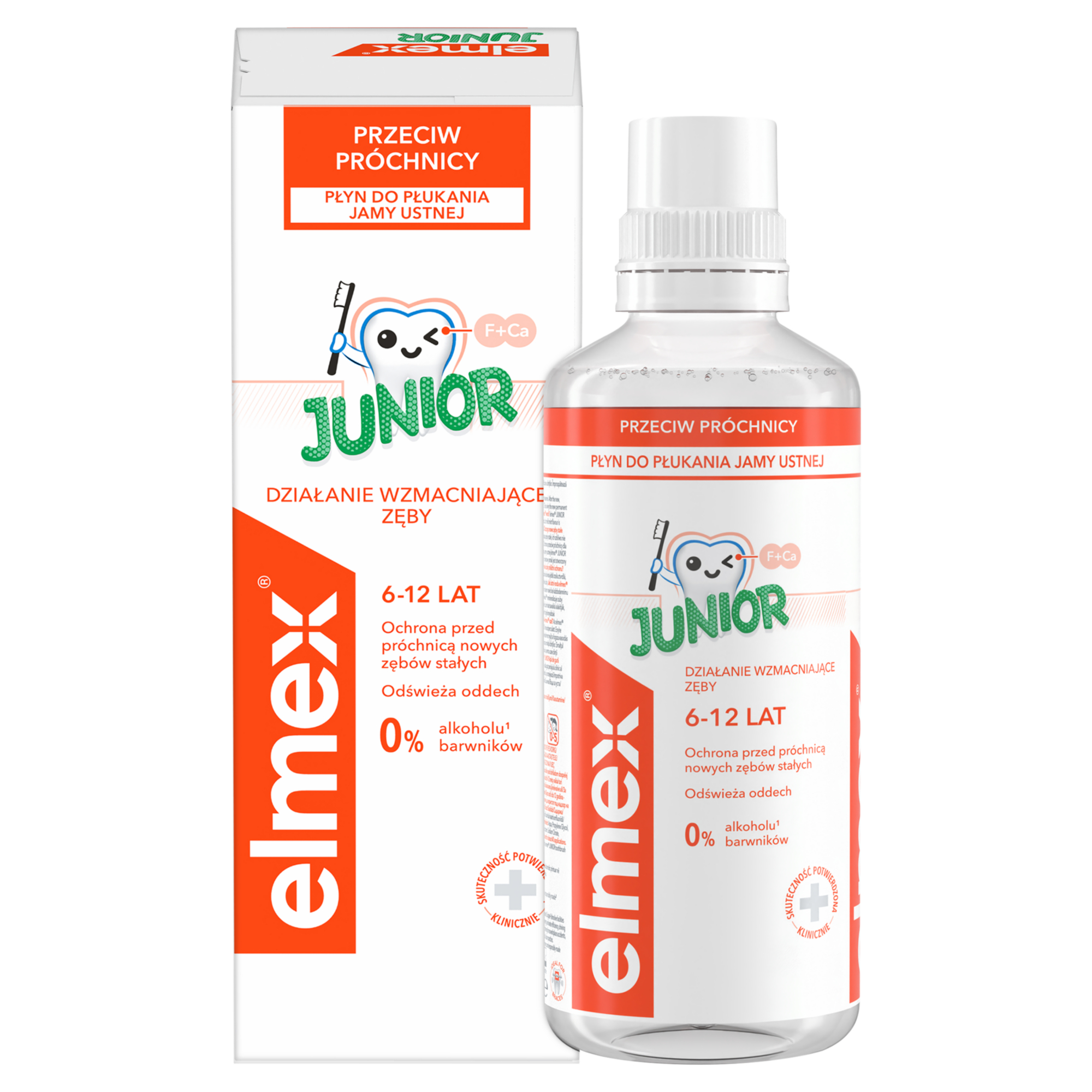Elmex Junior z aminofluorkiem dla dzieci 6-12 lat płyn do płukania jamy ustnej 400 ml