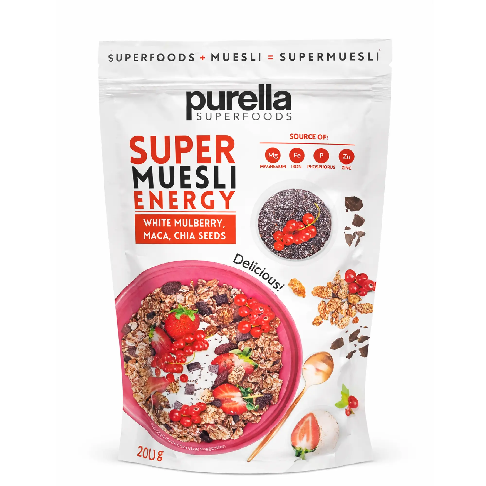 Purella Superfoods Super musli Energia, 200 g zdjęcie
