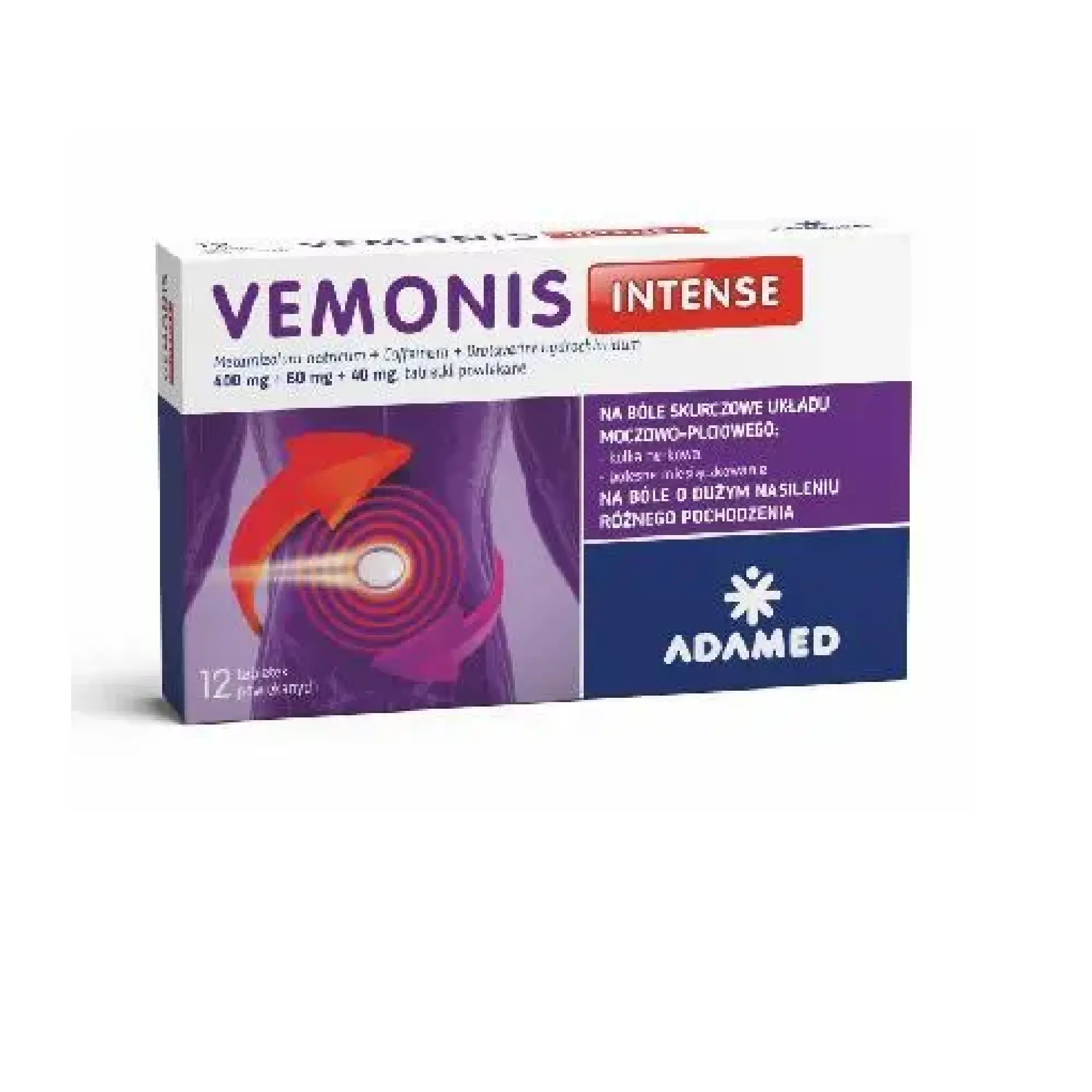 Adamed, Vemonis Intense, tabletki powlekane, 12 sztuk zdjęcie