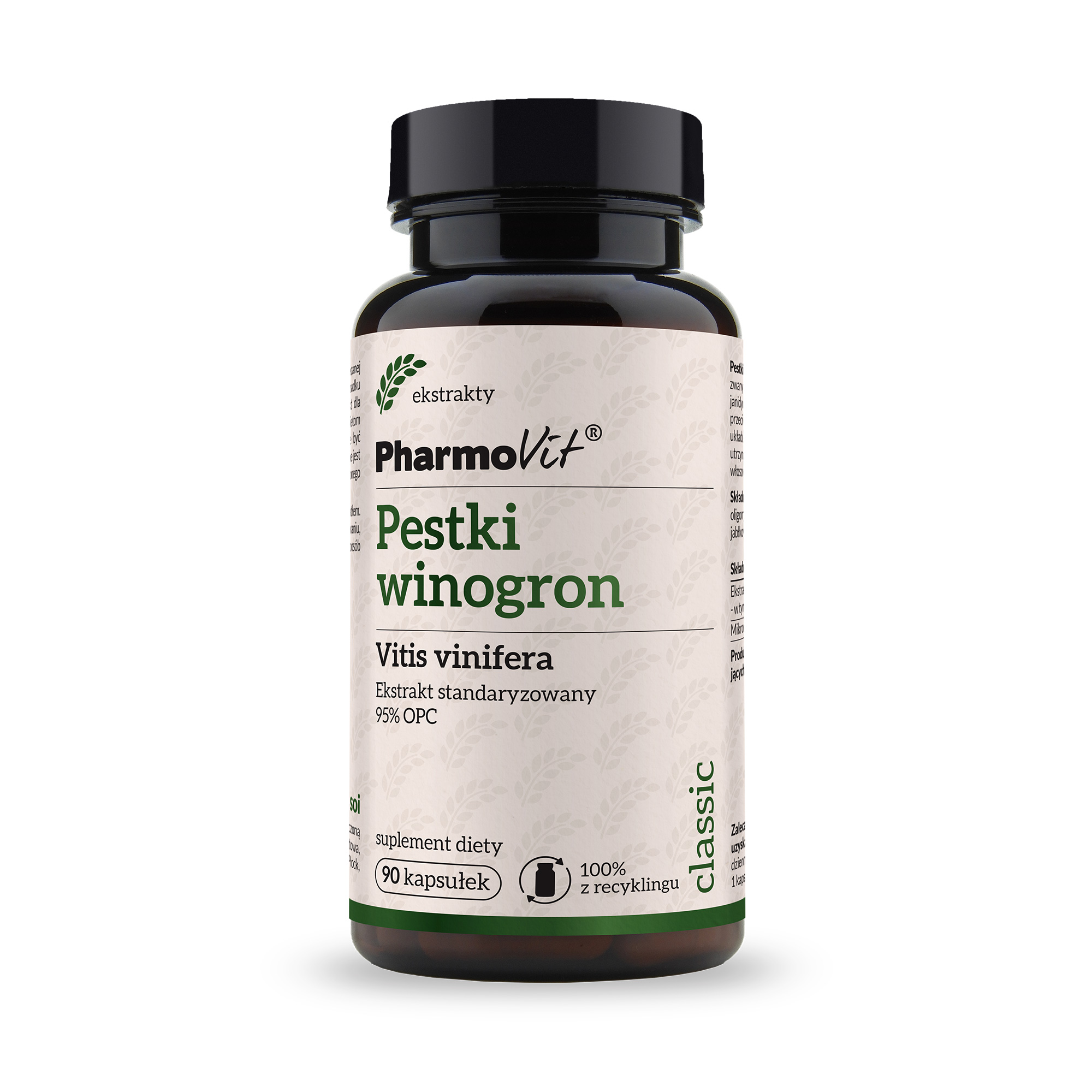PHARMOVIT Ekstrakt z pestek winogron, kapsułki, 90 sztuk zdjęcie