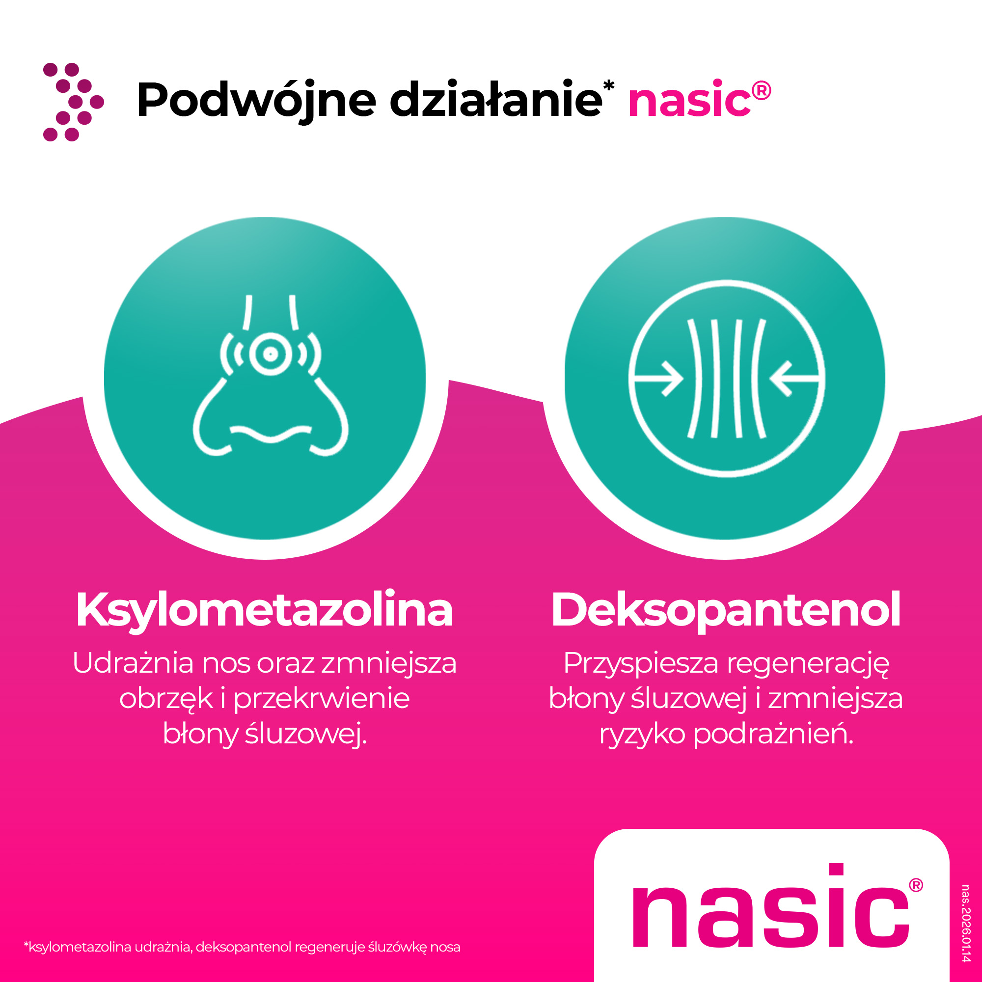 Nasic, (0,1mg+5mg)/dawkę, aerozol do nosa, 10 ml