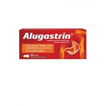 Alugastrin 340 mg, tabletki do rozgryzania i żucia o smaku miętowym 20 sztuk