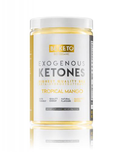 BeKeto Exogenous Ketones Tropical Mango, 150 g, cena, opinie, składniki zdjęcie