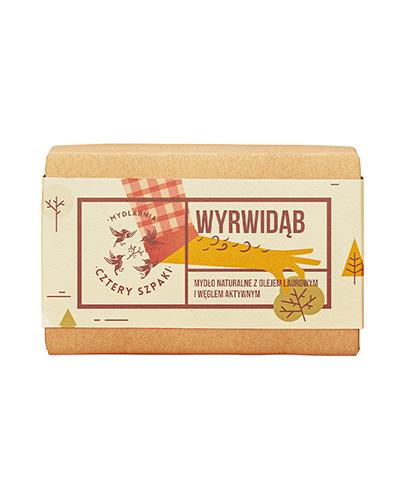 Mydlarnia Cztery Szpaki Wyrwidąb Mydło naturalne z olejem laurowym i węglem aktywowanym, 110 g zdjęcie
