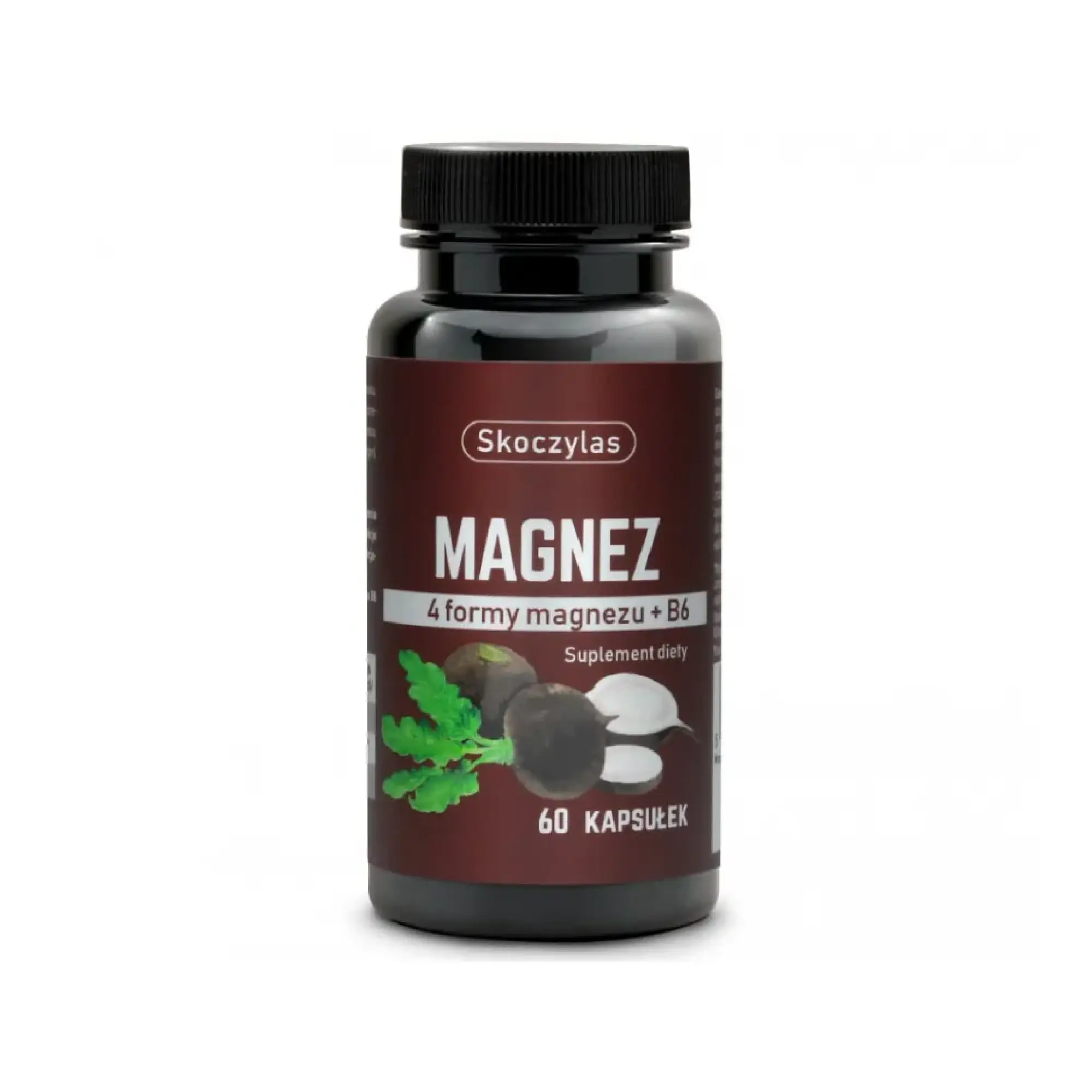 Skoczylas Magnez 4 Formy, Witamina B6, Czarna Rzepa, 60 kapsułek zdjęcie