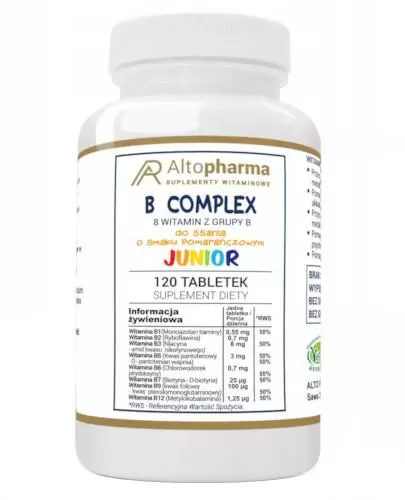 Altopharma Witamina B Complex Junior 120 tabletek do ssania zdjęcie