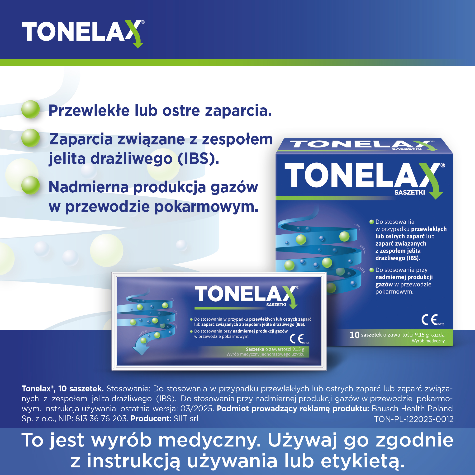 Tonelax, saszetki, 10 sztuk