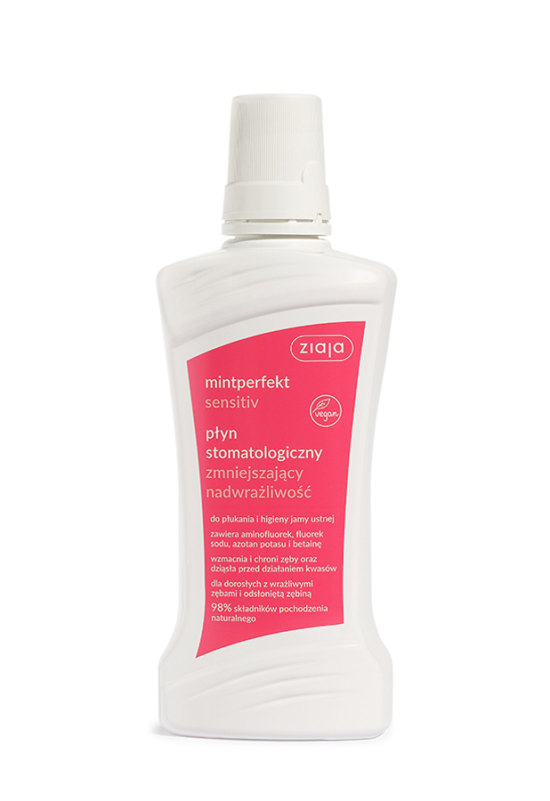 Ziaja MintPerfekt Sensitiv płyn do płukania jamy ustnej zmniejszający nadwrażliwość 500 ml zdjęcie
